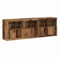 vidaXL Credenza con Lucernari LED Legno Invecchiato 202x37x67 cm Legno Ingegnerizzato vidaXL Credenza con Lucernari LED Legno Invecchiato 202x37x67 cm Legno Ingegnerizzato