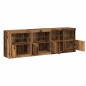 vidaXL Credenza con Lucernari LED Legno Invecchiato 202x37x67 cm Legno Ingegnerizzato vidaXL Credenza con Lucernari LED Legno Invecchiato 202x37x67 cm Legno Ingegnerizzato