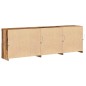 vidaXL Credenza con Lucernari LED Legno Invecchiato 202x37x67 cm Legno Ingegnerizzato vidaXL Credenza con Lucernari LED Legno Invecchiato 202x37x67 cm Legno Ingegnerizzato