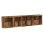 vidaXL Credenza con Luci LED Legno Vecchio 283x37x67 cm Legno Ingegnerizzato