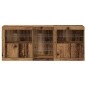 vidaXL Credenza con luci LED Legno invecchiato 162x37x67 cm Legno ingegnerizzato