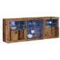 vidaXL Mobile TV con luci LED Legno vecchio 181,5x37x67 cm Legno ingegnerizzato