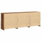vidaXL Mobile TV con luci LED Legno vecchio 181,5x37x67 cm Legno ingegnerizzato