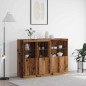 vidaXL Credenza con Luci LED Legno Vecchio 142.5x37x100 cm Legno Progettato vidaXL Credenza con Luci LED Legno Vecchio 142.5x37x100 cm Legno Progettato
