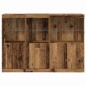vidaXL Credenza con Luci LED Legno Vecchio 142.5x37x100 cm Legno Progettato vidaXL Credenza con Luci LED Legno Vecchio 142.5x37x100 cm Legno Progettato
