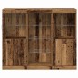 vidaXL Mobiletto con Luci LED Legno Antico 123x37x100 cm Legno Ingegnerizzato