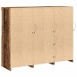 vidaXL Mobiletto con Luci LED Legno Antico 123x37x100 cm Legno Ingegnerizzato