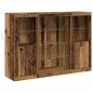 vidaXL Credenza con luci LED Legno Vecchio 143 x 37 x 100 cm Legno ingegnerizzato