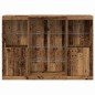 vidaXL Credenza con luci LED Legno Vecchio 143 x 37 x 100 cm Legno ingegnerizzato