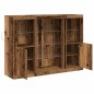 vidaXL Credenza con luci LED Legno Vecchio 143 x 37 x 100 cm Legno ingegnerizzato