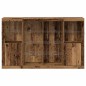 Credenza vidaXL con Luci LED Legno Antico 163x37x100 cm Legno Recuperato