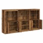 Credenza vidaXL con Luci LED Legno Antico 162x37x100 cm