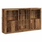 vidaXL Credenza con luci LED Legno invecchiato 181.5x37x100 cm Legno ingegnerizzato