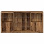 vidaXL Credenza con luci LED Legno Vecchio 202x37x100 cm