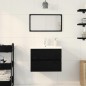 Mobile Lavabo vidaXL con Lavabo Integrato Rovere Nero Legno Ingegnerizzato