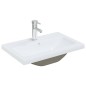 Mobile Lavabo vidaXL con Lavabo Integrato Rovere Nero Legno Ingegnerizzato
