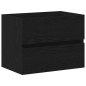 Mobile Lavabo vidaXL con Lavabo Integrato Rovere Nero Legno Ingegnerizzato