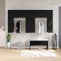 vidaXL Armadi da Corridoio 2 pezzi Rovere Nero Legno Ingegnerizzato