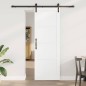 vidaXL Porta Scorrevole con Set di Ferramenta Bianca 73.5x211 cm in Legno Massello di Pino vidaXL Porta Scorrevole con Set di Ferramenta Bianca 73.5x211 cm in Legno Massello di Pino