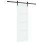 vidaXL Porta Scorrevole con Set di Ferramenta Bianca 73.5x211 cm in Legno Massello di Pino vidaXL Porta Scorrevole con Set di Ferramenta Bianca 73.5x211 cm in Legno Massello di Pino