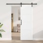vidaXL Porta Scorrevole con Set di Ferramenta Bianca 73.5x211 cm in Legno Massello di Pino vidaXL Porta Scorrevole con Set di Ferramenta Bianca 73.5x211 cm in Legno Massello di Pino