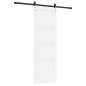 vidaXL Porta Scorrevole con Set di Ferramenta Bianca 73.5x211 cm in Legno Massello di Pino vidaXL Porta Scorrevole con Set di Ferramenta Bianca 73.5x211 cm in Legno Massello di Pino