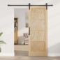 porta scorrevole vidaXL con set di accessori 78x202 cm in legno massiccio di pino