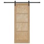 porta scorrevole vidaXL con set di accessori 78x202 cm in legno massiccio di pino
