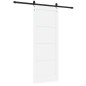 Porta Scorrevole vidaXL con Kit di Montaggio Bianco 78x202 cm Legno Massello di Pino Porta Scorrevole vidaXL con Kit di Montaggio Bianco 78x202 cm Legno Massello di Pino