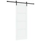 Porta Scorrevole vidaXL con Set di Ferramenta Bianco 78x211 cm Legno Massello Pino Porta Scorrevole vidaXL con Set di Ferramenta Bianco 78x211 cm Legno Massello Pino