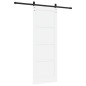 Porta Scorrevole vidaXL con Set di Ferramenta Bianco 78x211 cm Legno Massello Pino Porta Scorrevole vidaXL con Set di Ferramenta Bianco 78x211 cm Legno Massello Pino