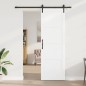Porta scorrevole vidaXL con set di accessori bianca 78x232 cm in legno massello di pino