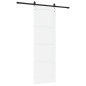 Porta scorrevole vidaXL con set di accessori bianca 78x232 cm in legno massello di pino