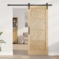 Porta Scorrevole vidaXL con Set di Hardware 83x202 cm Legno Massello in Pino