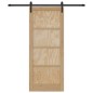 Porta Scorrevole vidaXL con Set di Hardware 83x202 cm Legno Massello in Pino