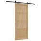 Porta Scorrevole vidaXL con Set di Hardware 83x202 cm Legno Massello in Pino