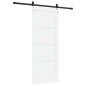 Porta Scorrevole vidaXL con Set di Hardware Bianca 83x202 cm Legno di Pino Massello