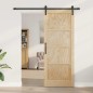 Porta Scorrevole vidaXL con Set Hardware 83x211 cm Legno Massiccio Pino