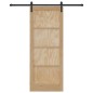 Porta Scorrevole vidaXL con Set Hardware 83x211 cm Legno Massiccio Pino