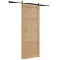 Porta Scorrevole vidaXL con Set Hardware 83x211 cm Legno Massiccio Pino