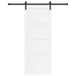 porta scorrevole vidaXL con set di ferramenta bianca 83x211 cm legno massello di pino porta scorrevole vidaXL con set di ferramenta bianca 83x211 cm legno massello di pino