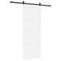 porta scorrevole vidaXL con set di ferramenta bianca 83x211 cm legno massello di pino porta scorrevole vidaXL con set di ferramenta bianca 83x211 cm legno massello di pino