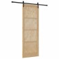 Porta Scorrevole vidaXL con Set Hardware 83x232 cm in Legno Massello di Pino