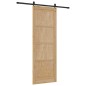 Porta Scorrevole vidaXL con Set Hardware 83x232 cm in Legno Massello di Pino