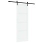 vidaXL Porta Scorrevole con Set di Accessori Bianca 83x232 cm Legno Massello di Pino vidaXL Porta Scorrevole con Set di Accessori Bianca 83x232 cm Legno Massello di Pino