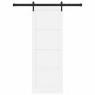 vidaXL Porta Scorrevole con Set di Accessori Bianca 83x232 cm Legno Massello di Pino vidaXL Porta Scorrevole con Set di Accessori Bianca 83x232 cm Legno Massello di Pino