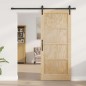 Porta Scorrevole vidaXL con Set di Ferramenta 86x198,5 cm in Legno Massello di Pino Porta Scorrevole vidaXL con Set di Ferramenta 86x198,5 cm in Legno Massello di Pino