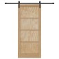 Porta Scorrevole vidaXL con Set di Ferramenta 86x198,5 cm in Legno Massello di Pino Porta Scorrevole vidaXL con Set di Ferramenta 86x198,5 cm in Legno Massello di Pino