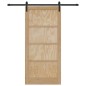 Porta Scorrevole vidaXL con Set di Ferramenta 93x202 cm Legno Massello di Pino