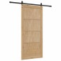 Porta Scorrevole vidaXL con Set di Ferramenta 93x202 cm Legno Massello di Pino